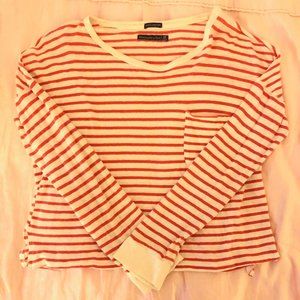Red and White Abercrombie and Fitch top